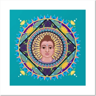 Golden Buddha Mandala Posters and Art